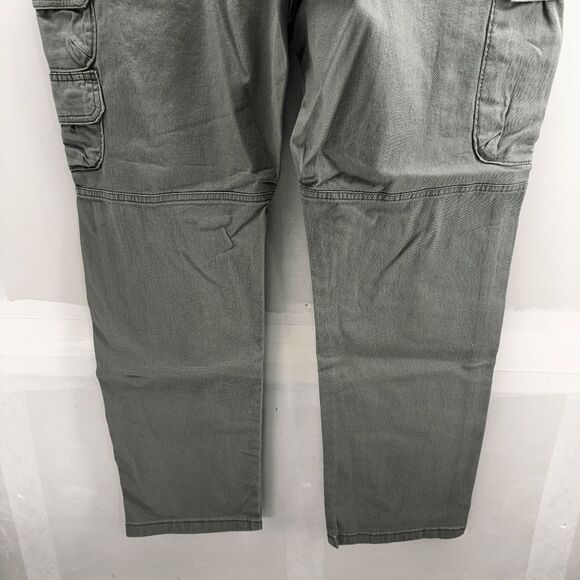 Wrangler Regular Taper Cargo Pants Green Mens 36x30 Stretch Workwear 5 Star New - Picture 5 of 9